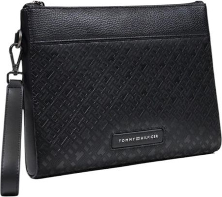 Pochette Tommy Hilfiger Qora Polietilen Bagaj va Sayohat