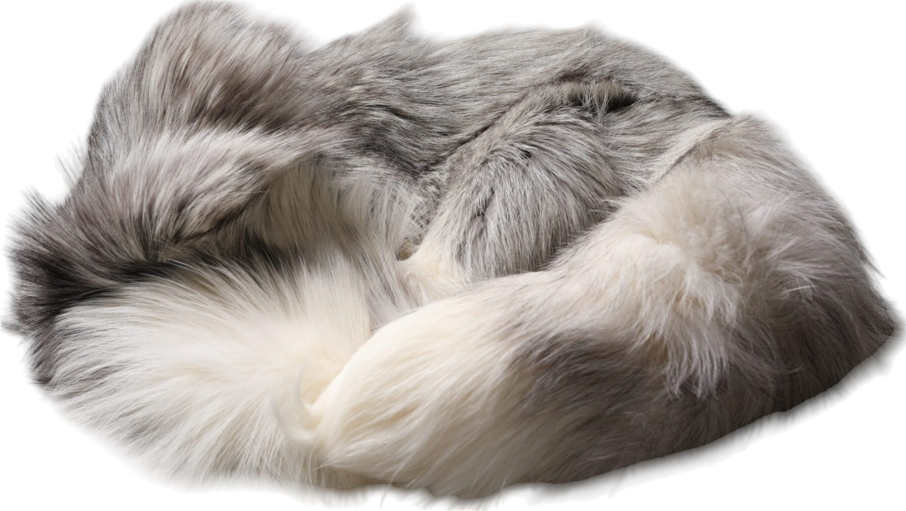 Scarf Dolce & Gabbana White Fox Fur Neck Wrap Warmer