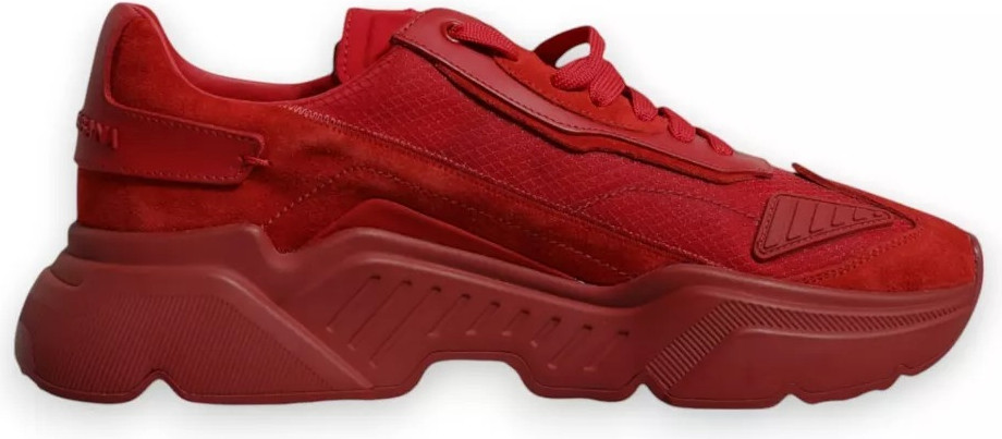 Red Leather Daymaster Low Top Sneakers Shoes Dolce & Gabbana