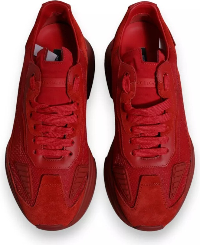 Red Leather Daymaster Low Top Sneakers Shoes Dolce & Gabbana