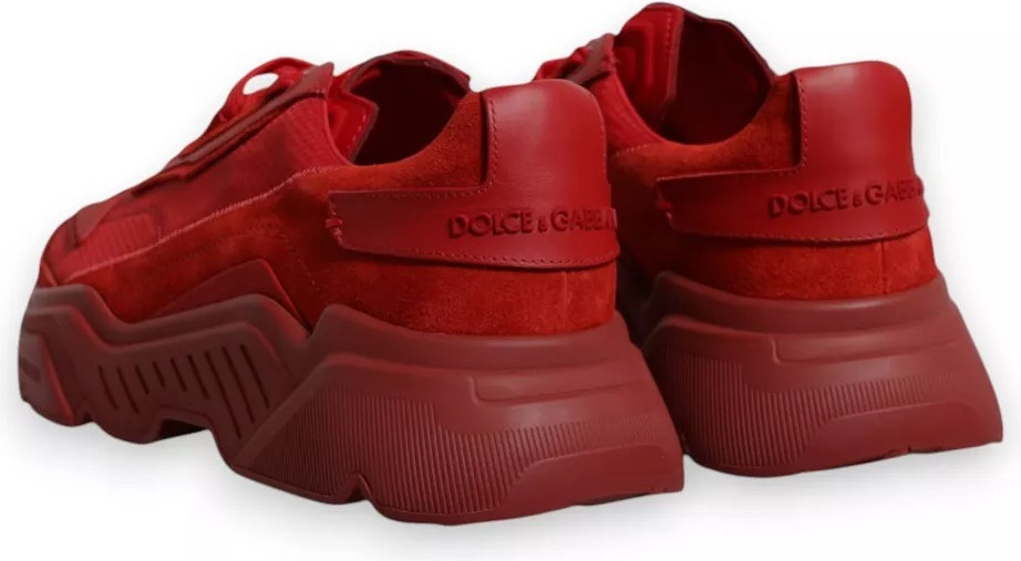 Red Leather Daymaster Low Top Sneakers Shoes Dolce & Gabbana