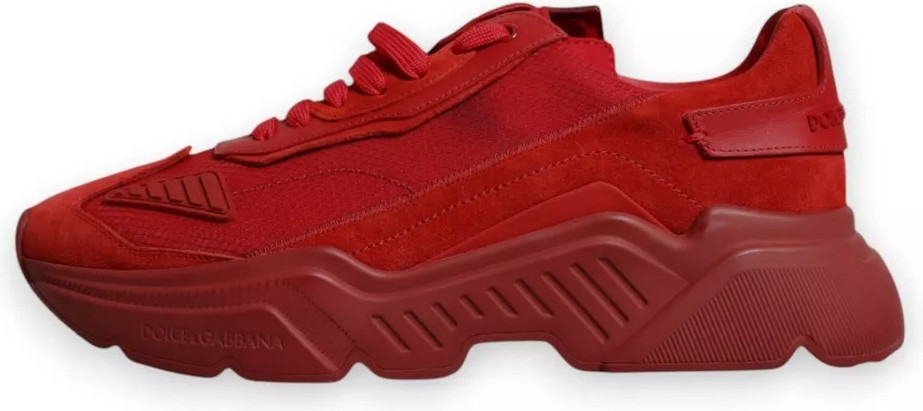 Red Leather Daymaster Low Top Sneakers Shoes Dolce & Gabbana
