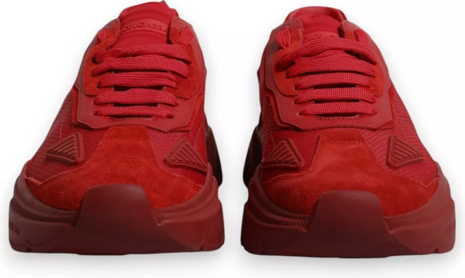 Red Leather Daymaster Low Top Sneakers Shoes Dolce & Gabbana