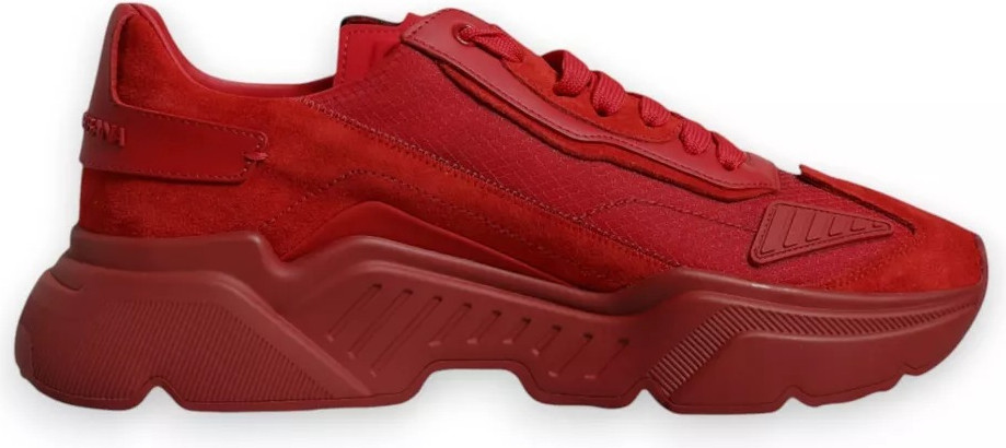 Red Leather Daymaster Low Top Sneakers Shoes Dolce & Gabbana
