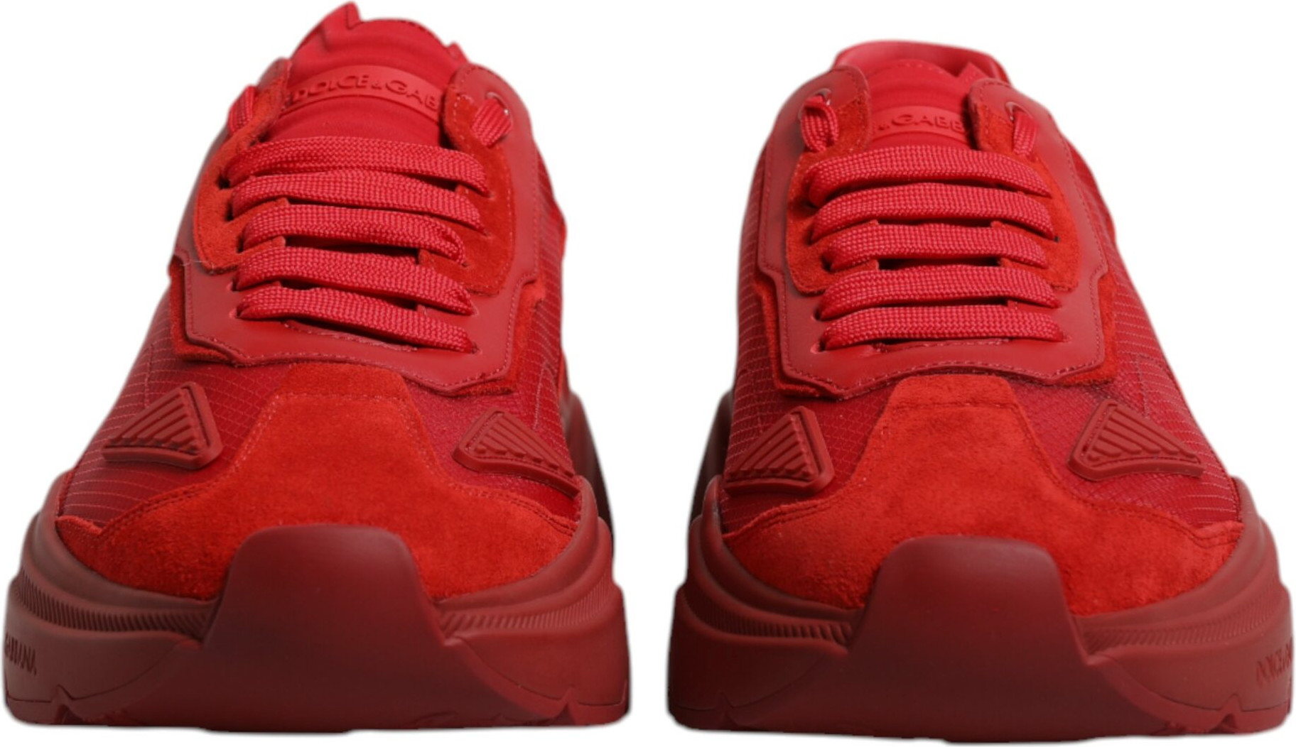 Red Leather Daymaster Low Top Sneakers Shoes Dolce & Gabbana
