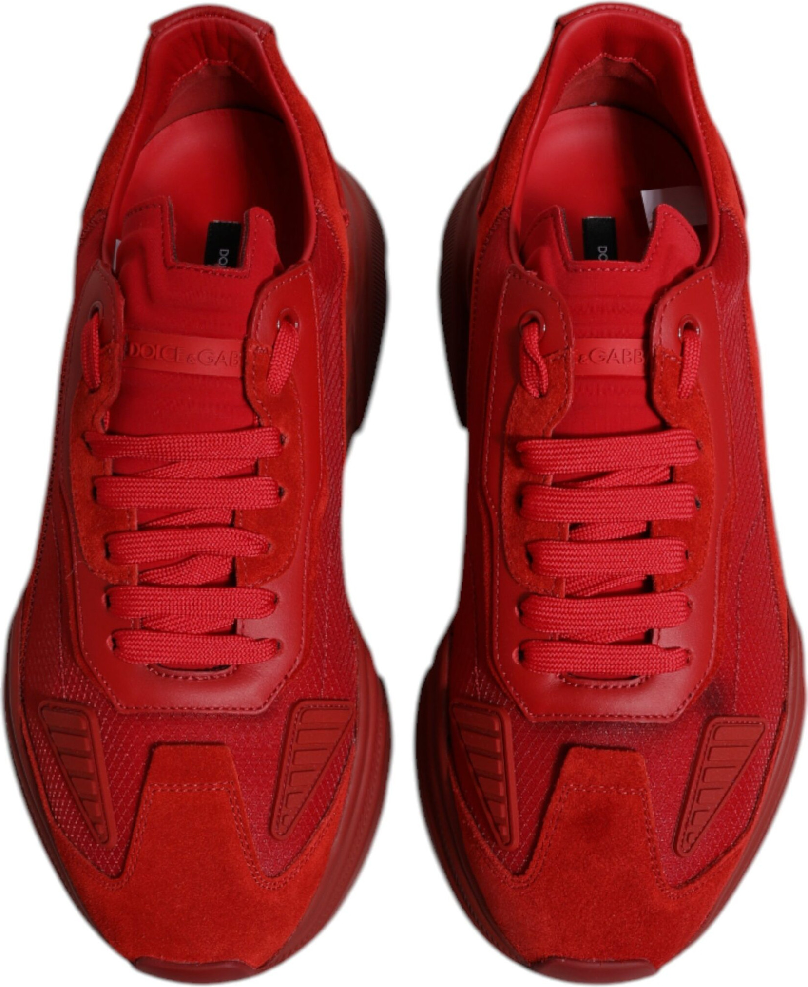 Red Leather Daymaster Low Top Sneakers Shoes Dolce & Gabbana