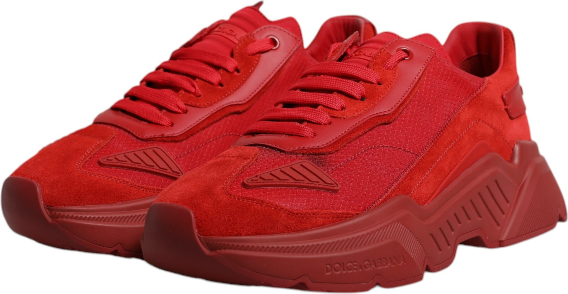 Red Leather Daymaster Low Top Sneakers Shoes Dolce & Gabbana