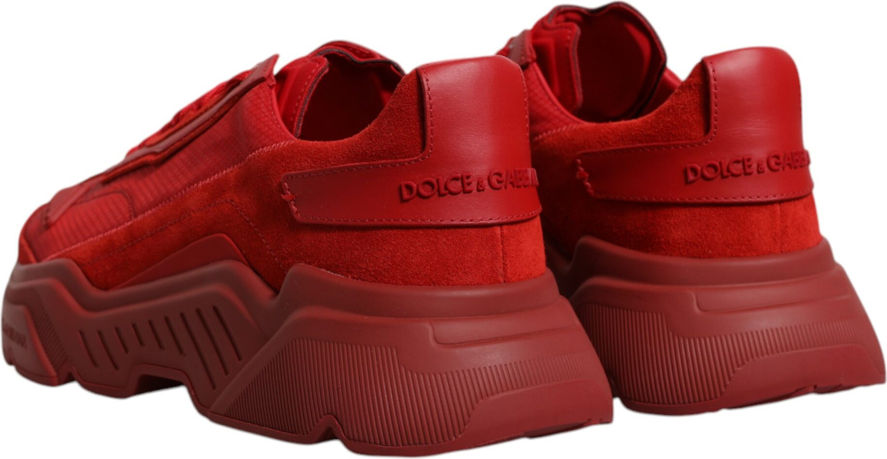 Red Leather Daymaster Low Top Sneakers Shoes Dolce & Gabbana