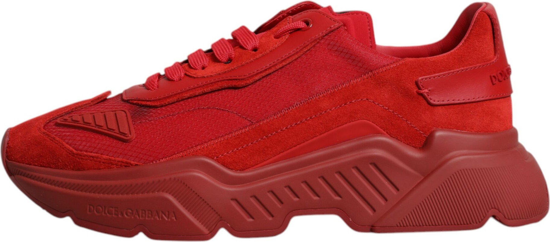 Red Leather Daymaster Low Top Sneakers Shoes Dolce & Gabbana