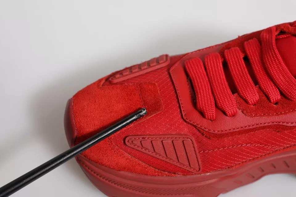 Red Leather Daymaster Low Top Sneakers Shoes Dolce & Gabbana