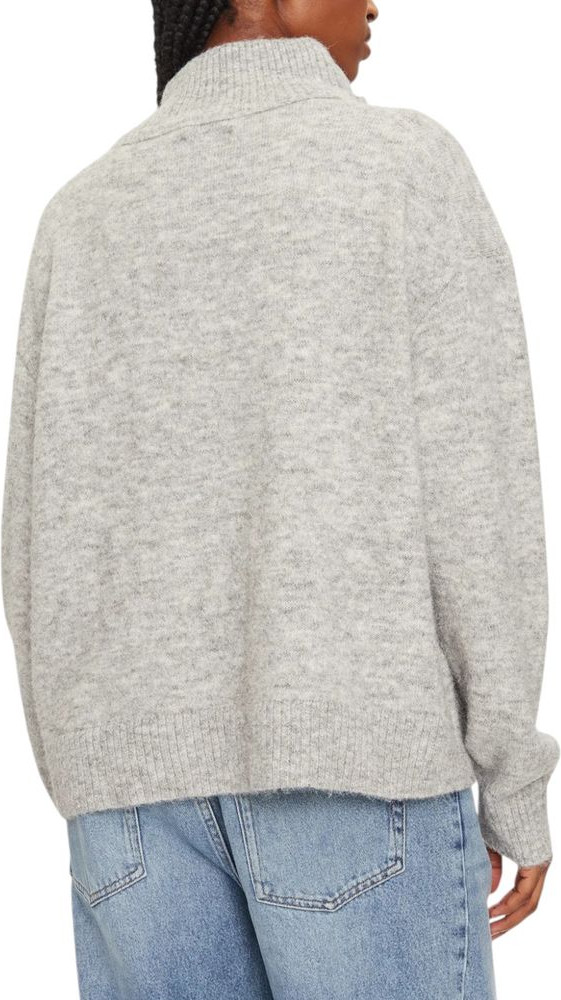 Gray Polyester Cardigan