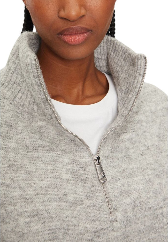 Gray Polyester Cardigan