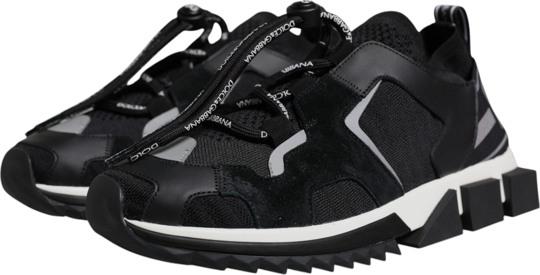Black Mesh Sorrento Trekking Sneakers Shoes Dolce & Gabbana