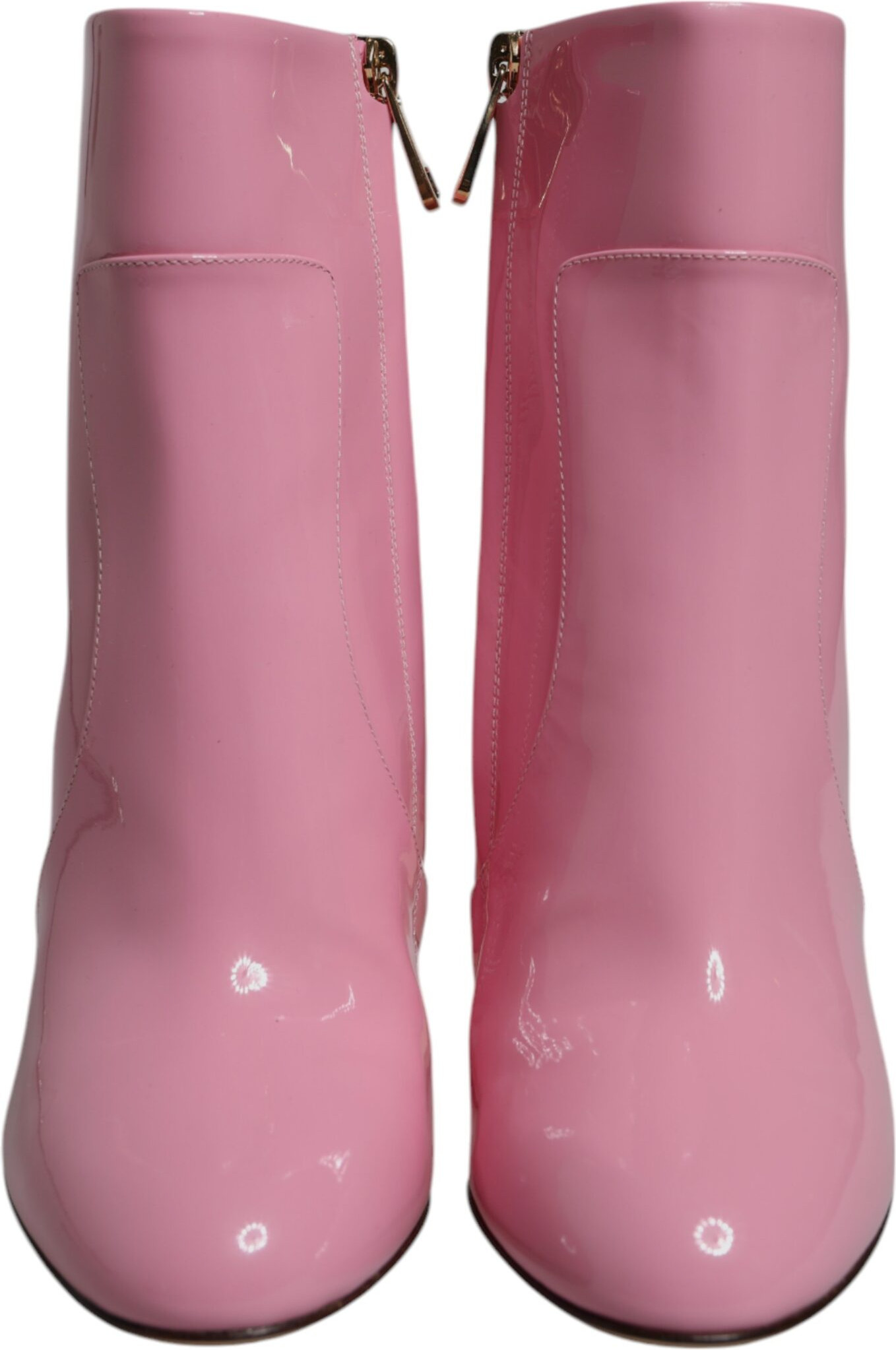 Pink Patent Leather Heel Mid Calf Boots Shoes Dolce & Gabbana