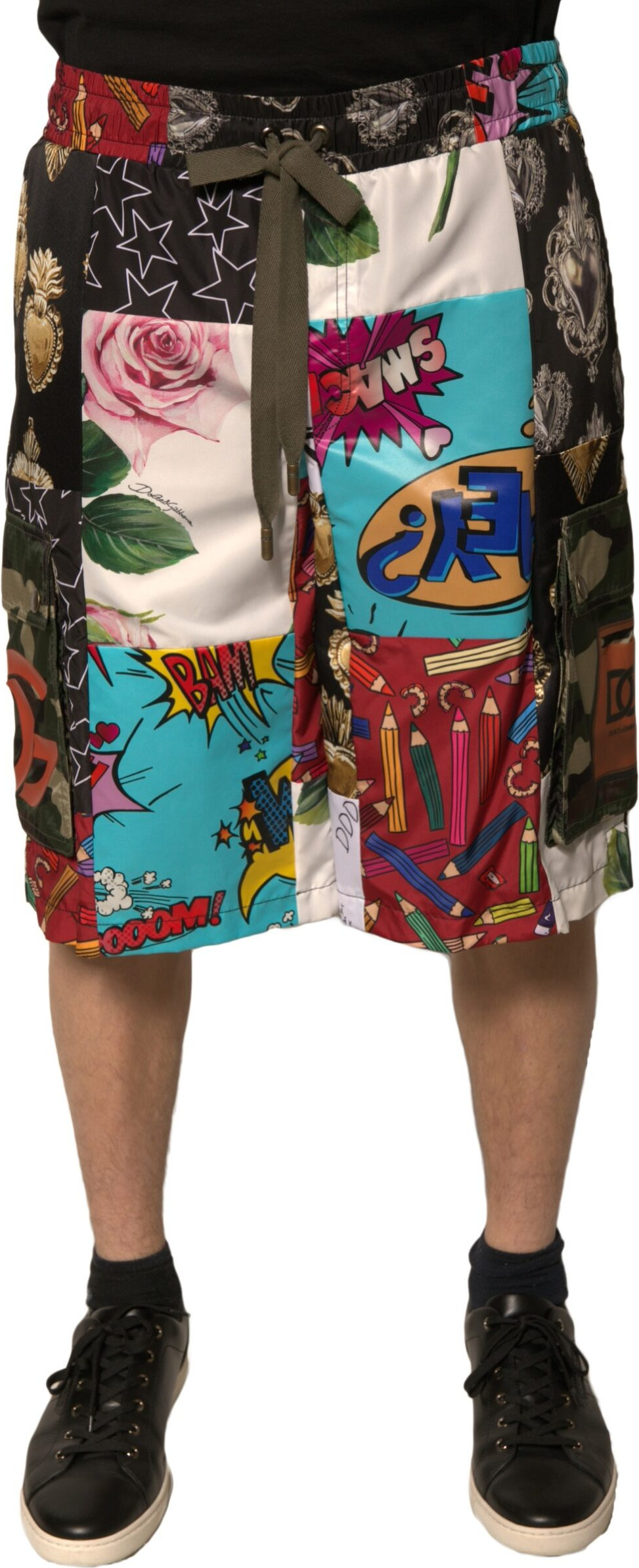 Mehrfarbige Patchwork Cargo Bermuda Shorts Dolce & Gabbana