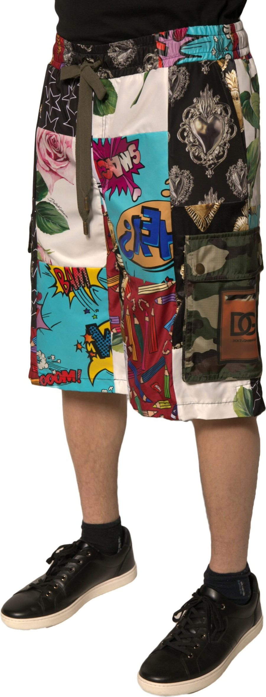 Mehrfarbige Patchwork Cargo Bermuda Shorts Dolce & Gabbana