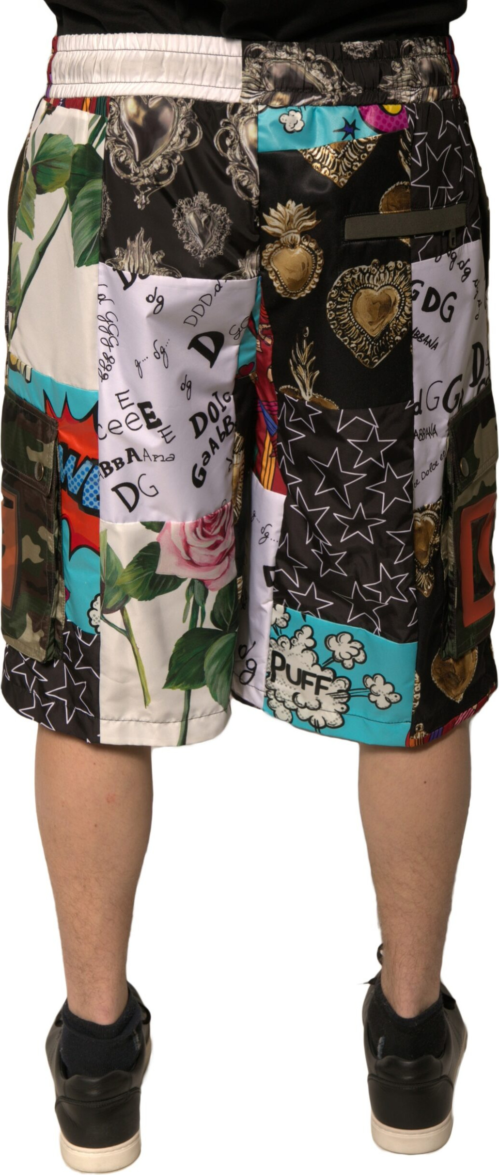 Mehrfarbige Patchwork Cargo Bermuda Shorts Dolce & Gabbana