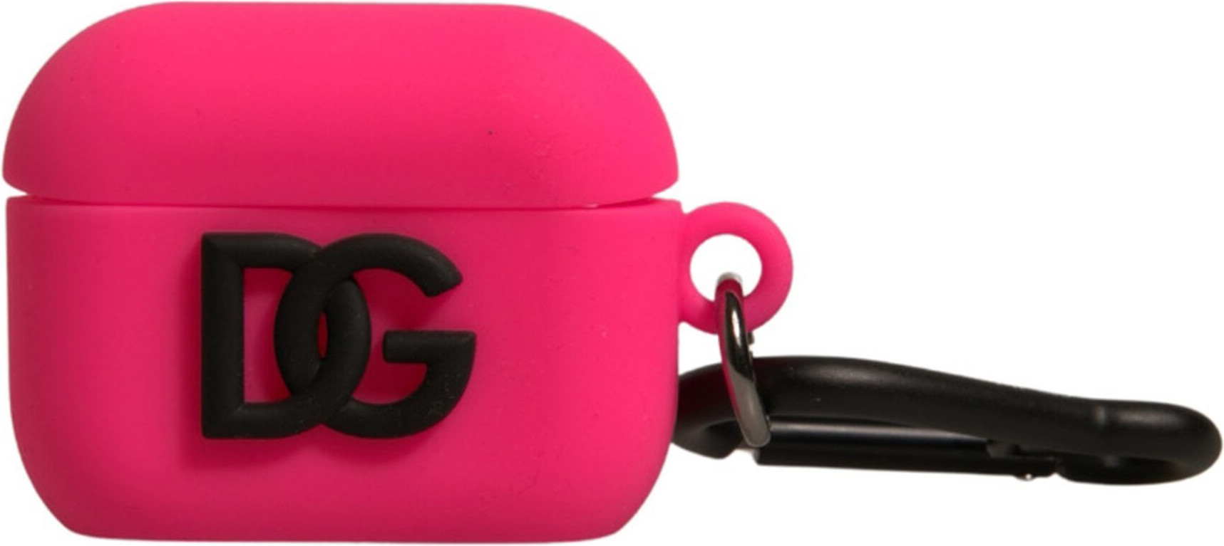Case Dolce & Gabbana Pink Silicone Rubber Logo Embossed Airpods Case
