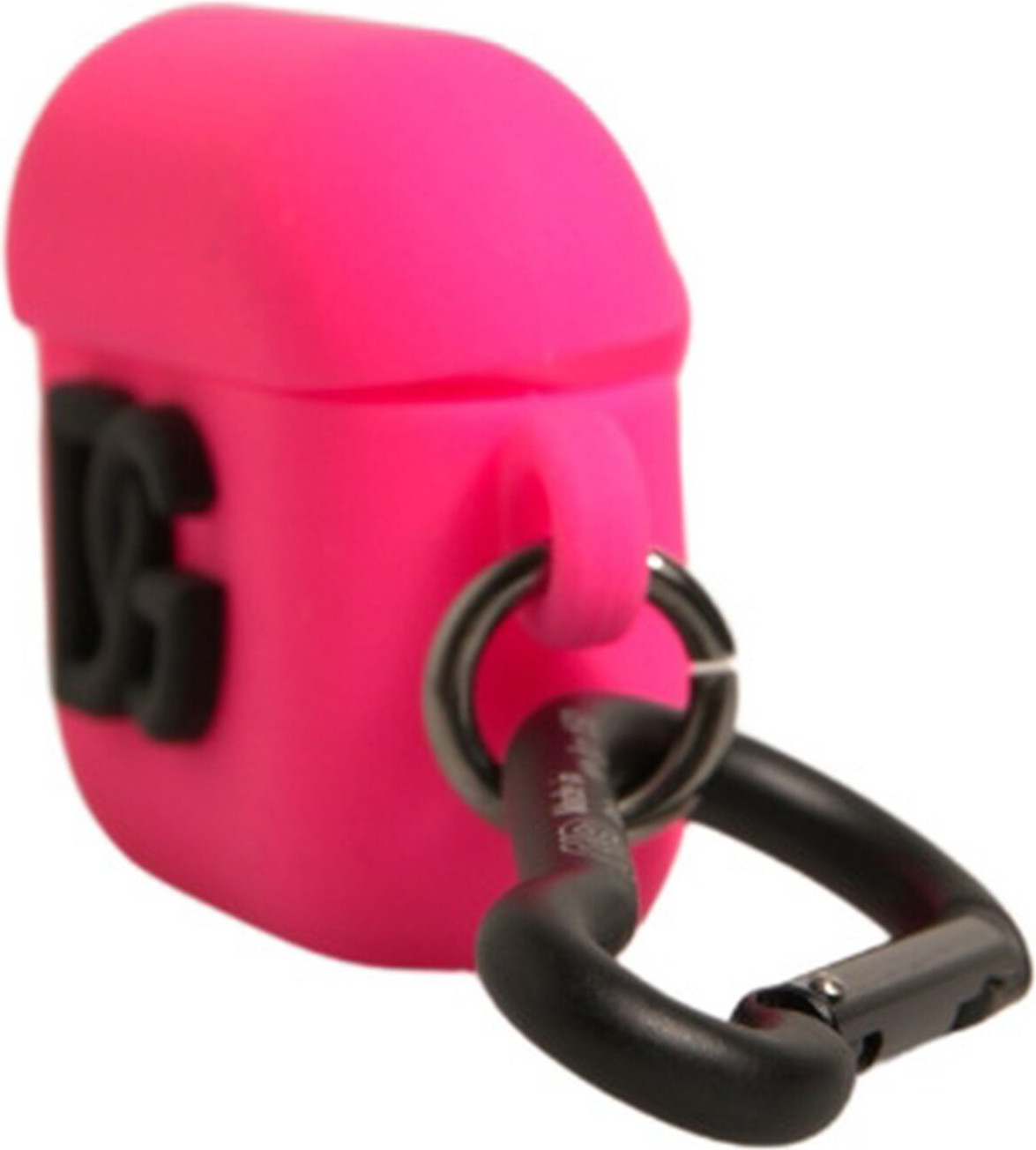 Hülle Dolce & Gabbana Pink Silikon Gummi Logo Prägung Airpods Hülle