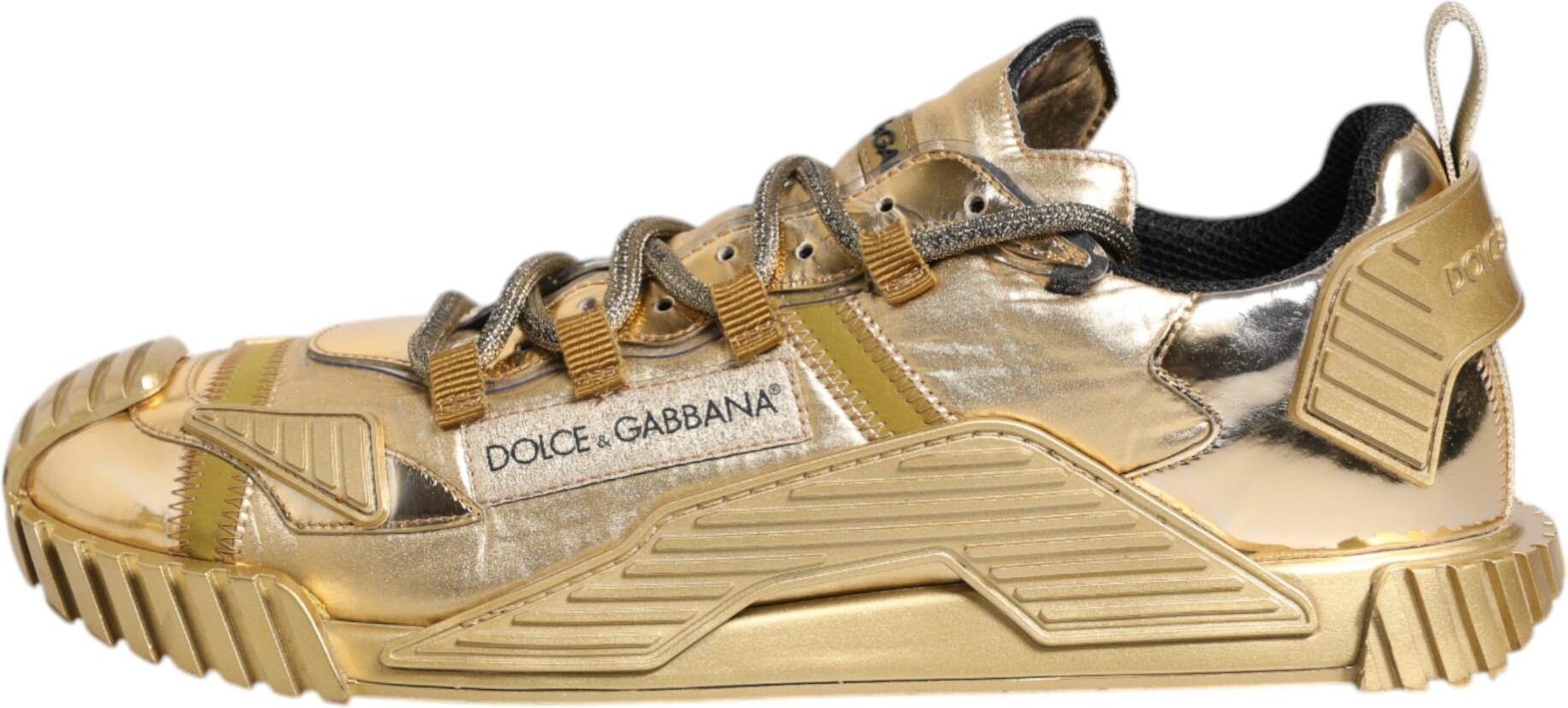 Gold Stretch Lace Up NS1 Sneakers Shoes Dolce & Gabbana