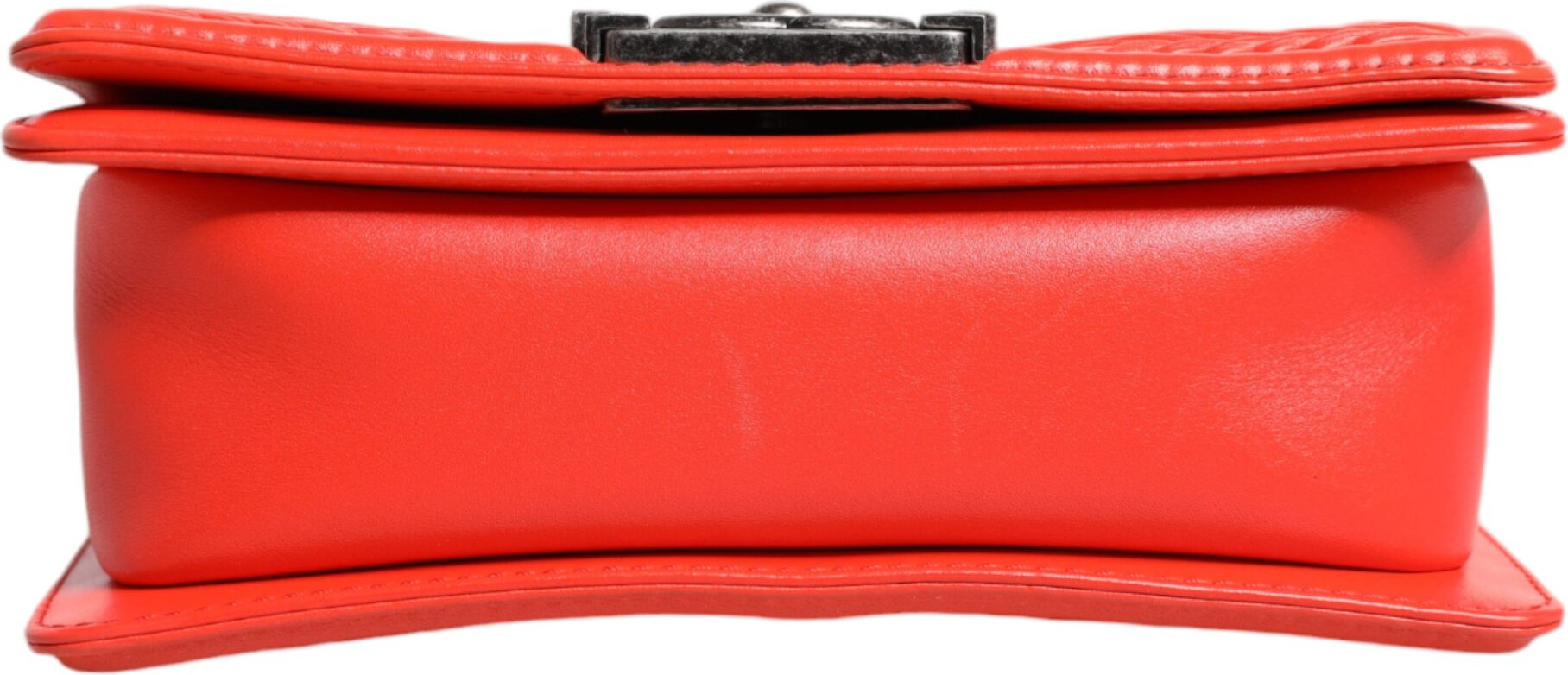 Shoulder Bag Chanel Orange Small Leather Chain Shoulder Boy Bag