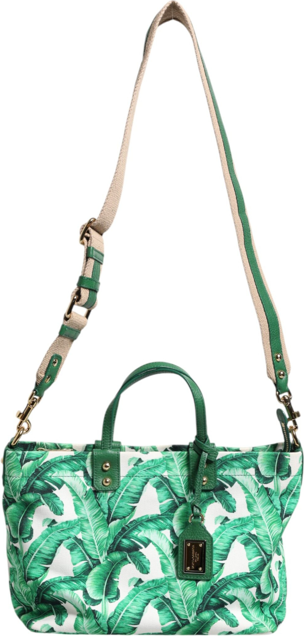 Sumka Dolce & Gabbana Yashil Kanvas Gullar Bog'i Ayollar uchun