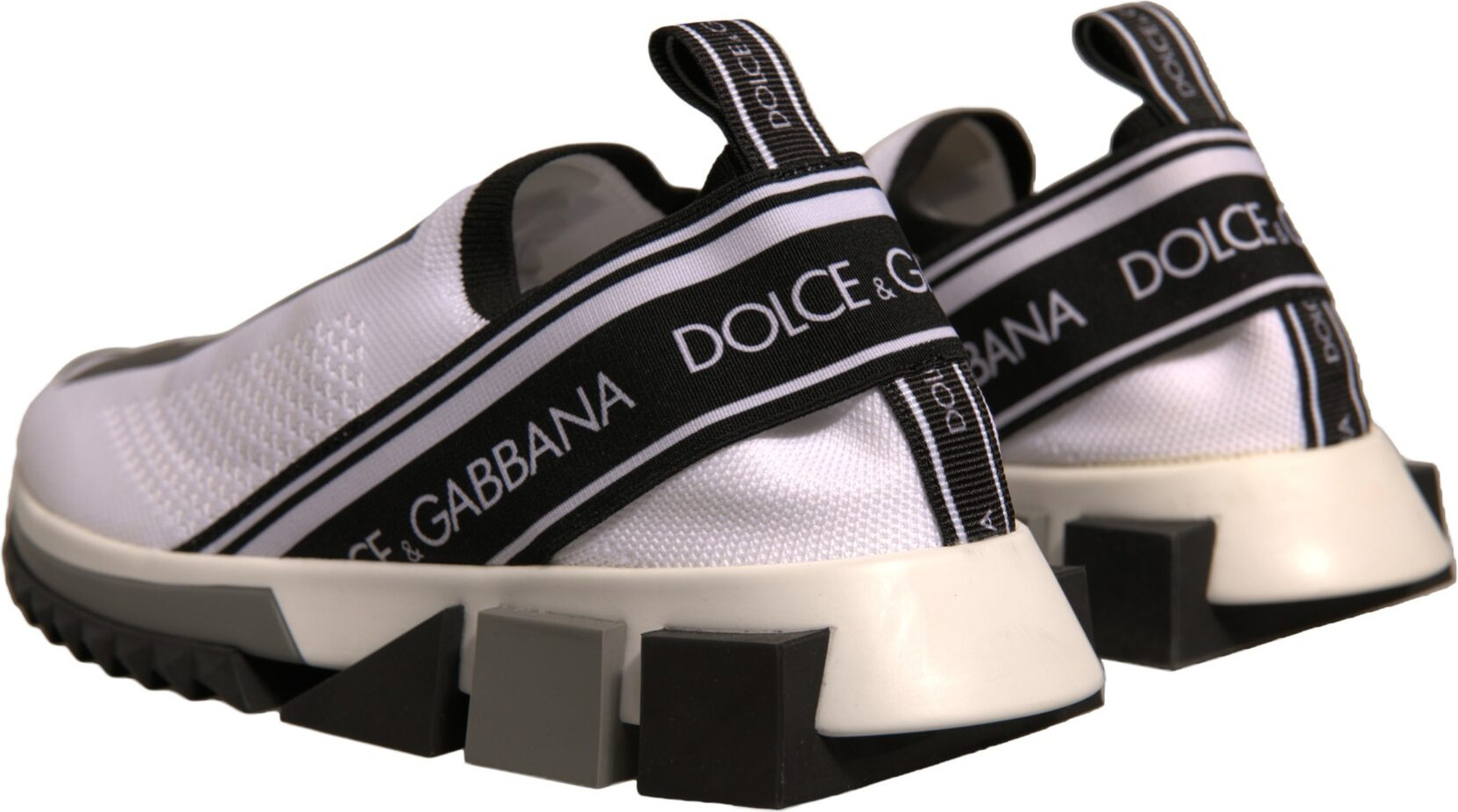 Dolce & Gabbana Sorrento krossovkasi, Oq Qora Slip On