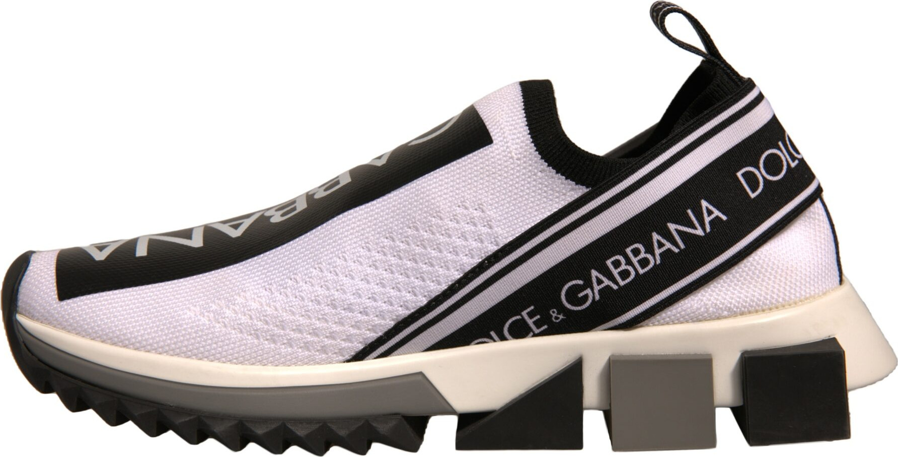 Dolce & Gabbana Sorrento krossovkasi, Oq Qora Slip On