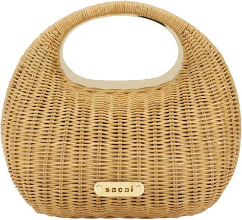 Handbag Sacai Rattan