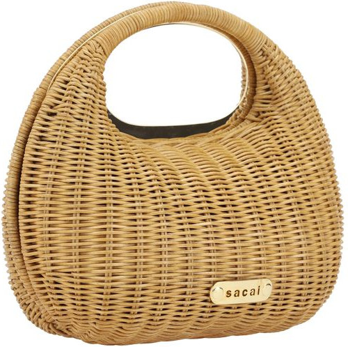 Handbag Sacai Rattan