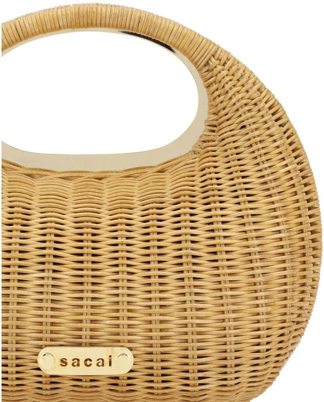 Handbag Sacai Rattan