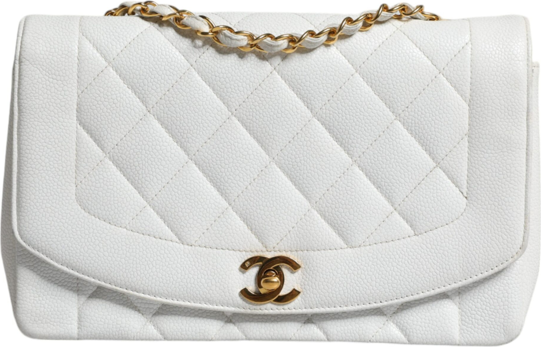 Shoulder Bag Chanel Diana Medium Classic Gold Plated Purse