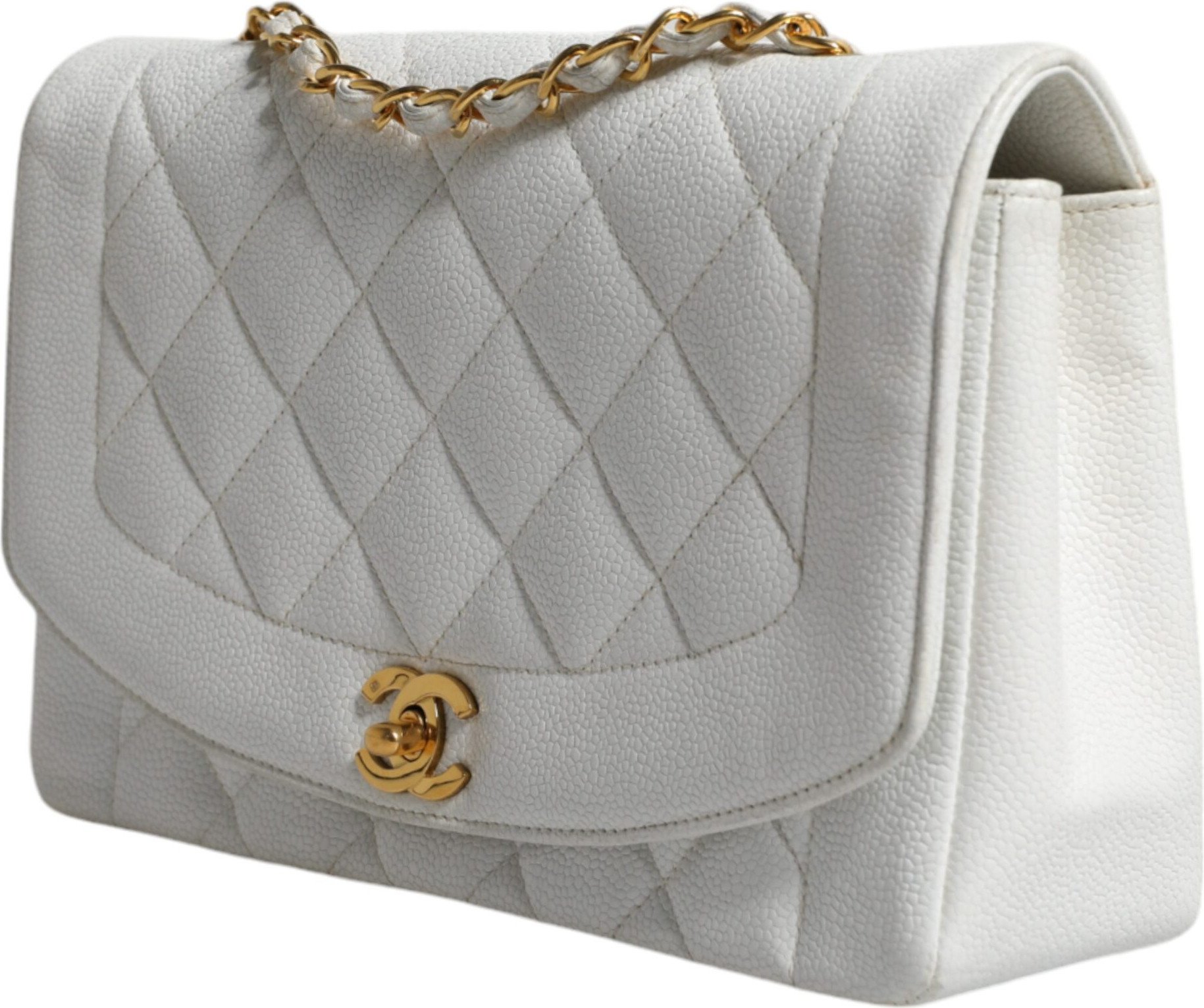 Shoulder Bag Chanel Diana Medium Classic Gold Plated Purse