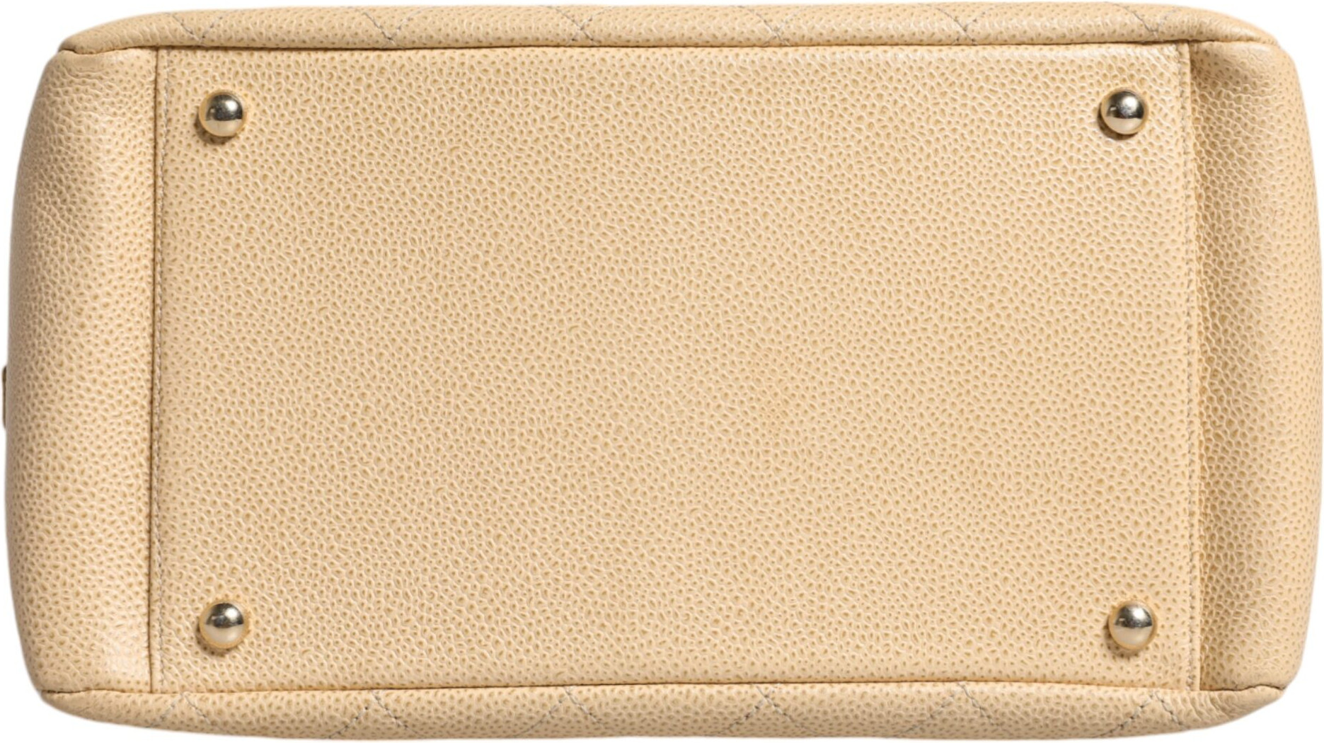 Сумка Chanel Бежевая Caviar De Coco Chain Leather