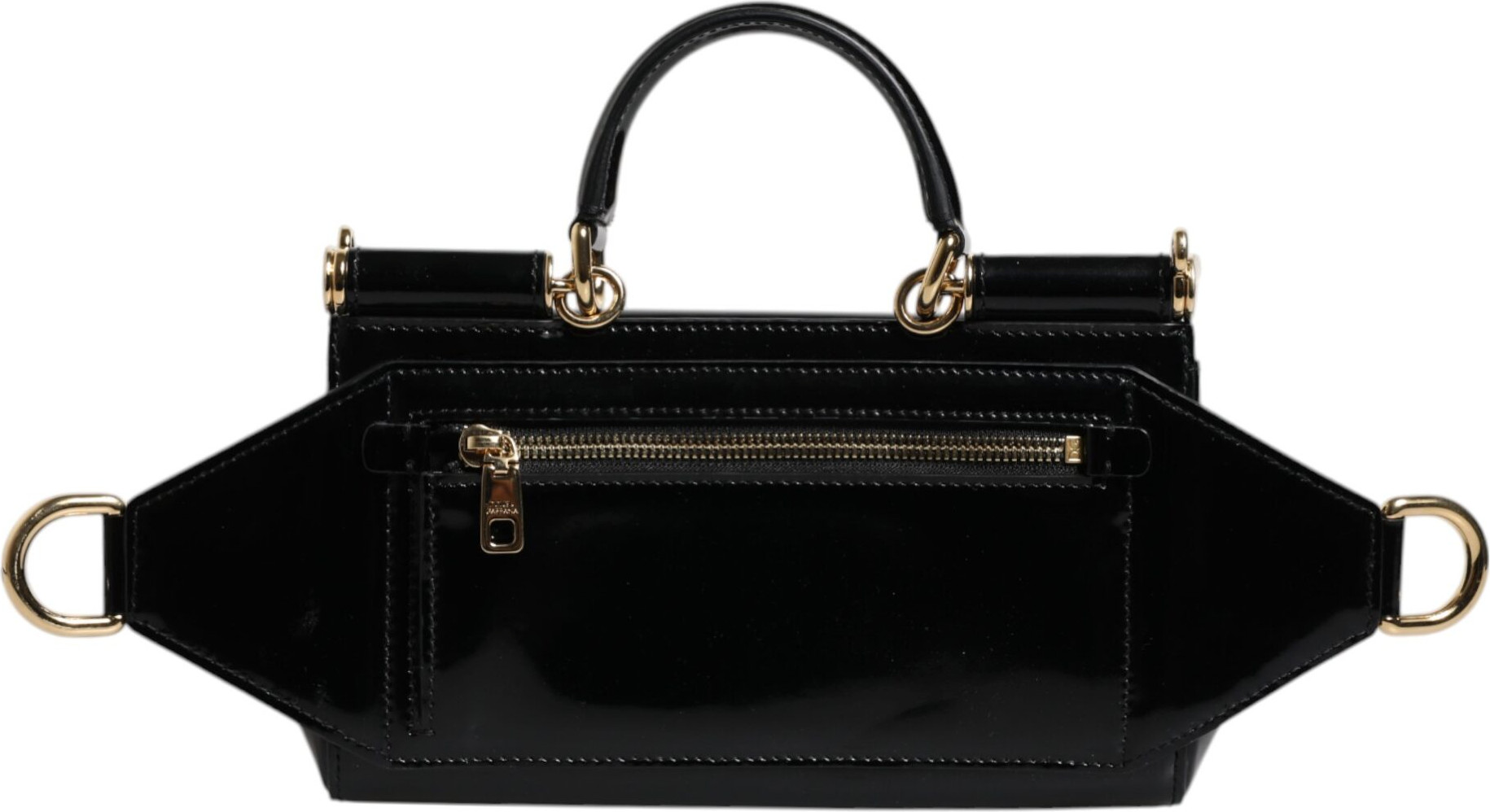 Elka sumkasi Dolce & Gabbana Qora mol terisidan tikilgan elka sumkasi