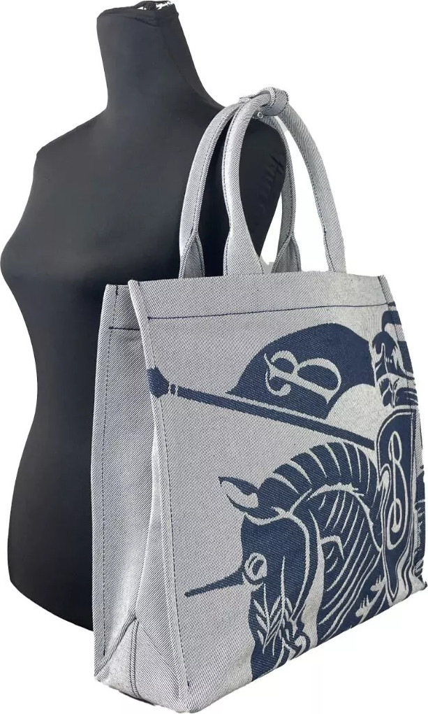 Сумка-тоут Burberry Navy EKD Canvas Tote с карманчиком для монет