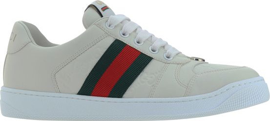 Белые кожаные кроссовки Gucci