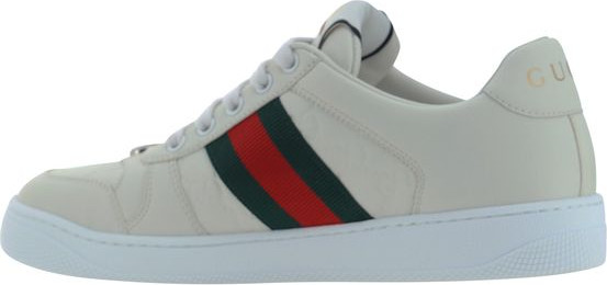 Белые кожаные кроссовки Gucci