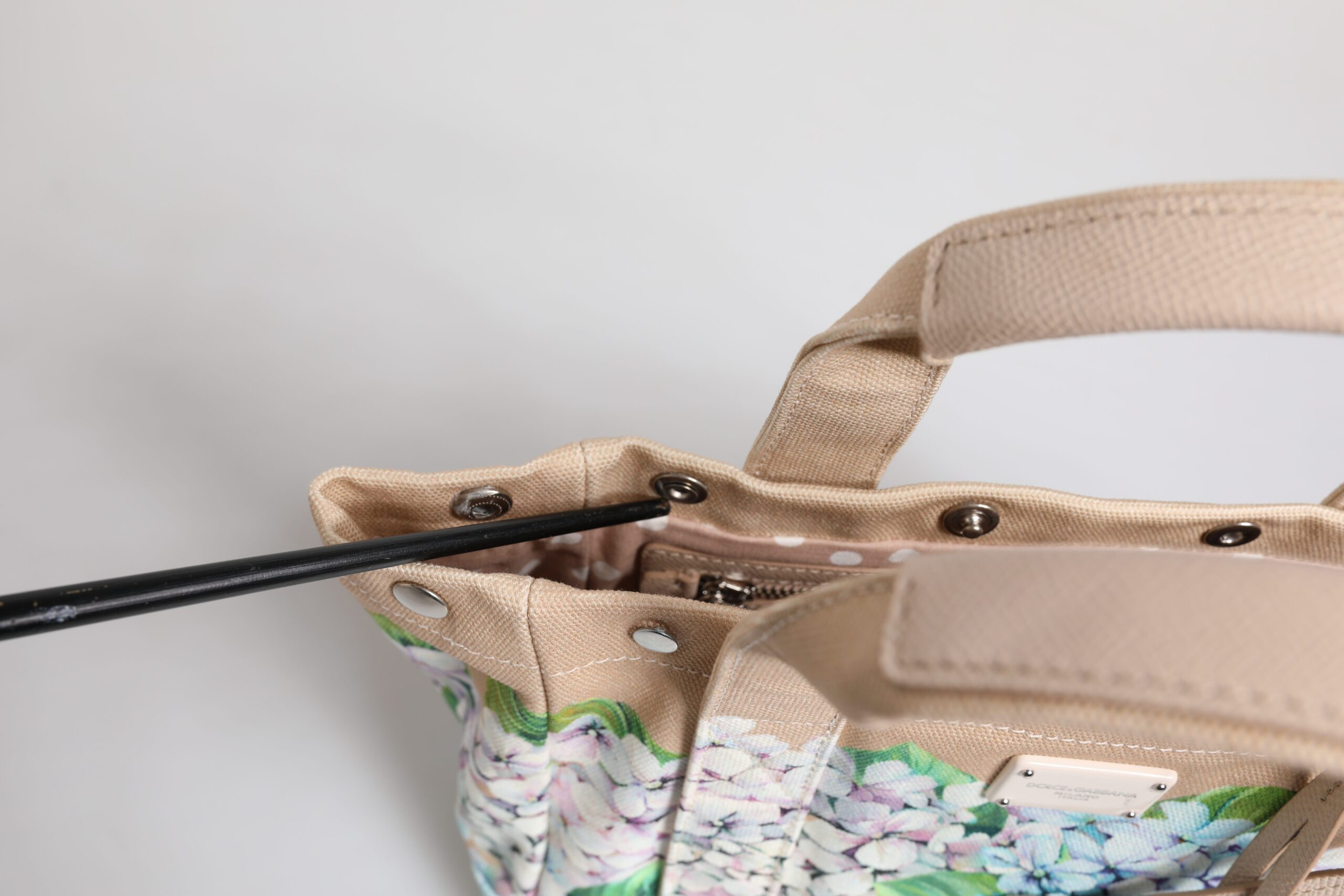 Tote Bag Dolce & Gabbana Multicolor Floral Canvas TANIA Top Handle