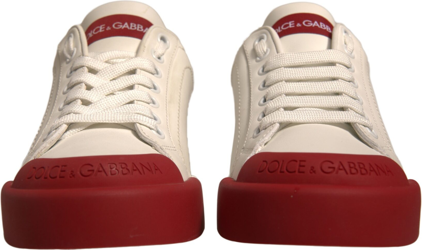 Shoes White Leather Logo Portofino Sneakers