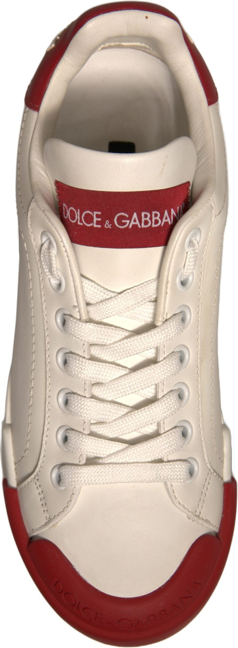 Shoes White Leather Logo Portofino Sneakers
