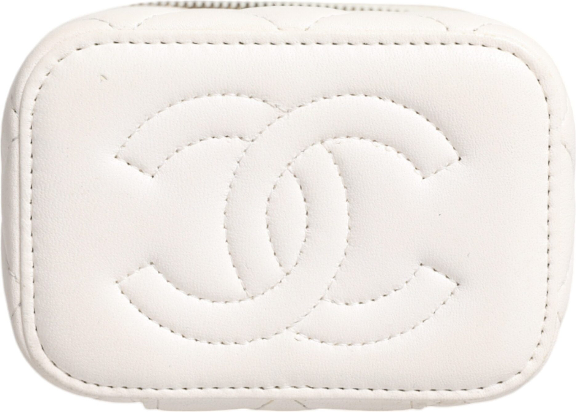 Vanity Mirror Chanel White Matelasse Case