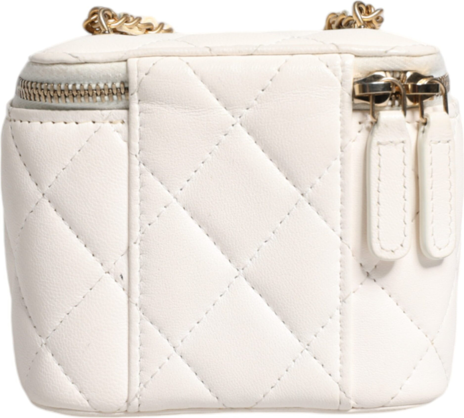 Vanity Mirror Chanel White Matelasse Case