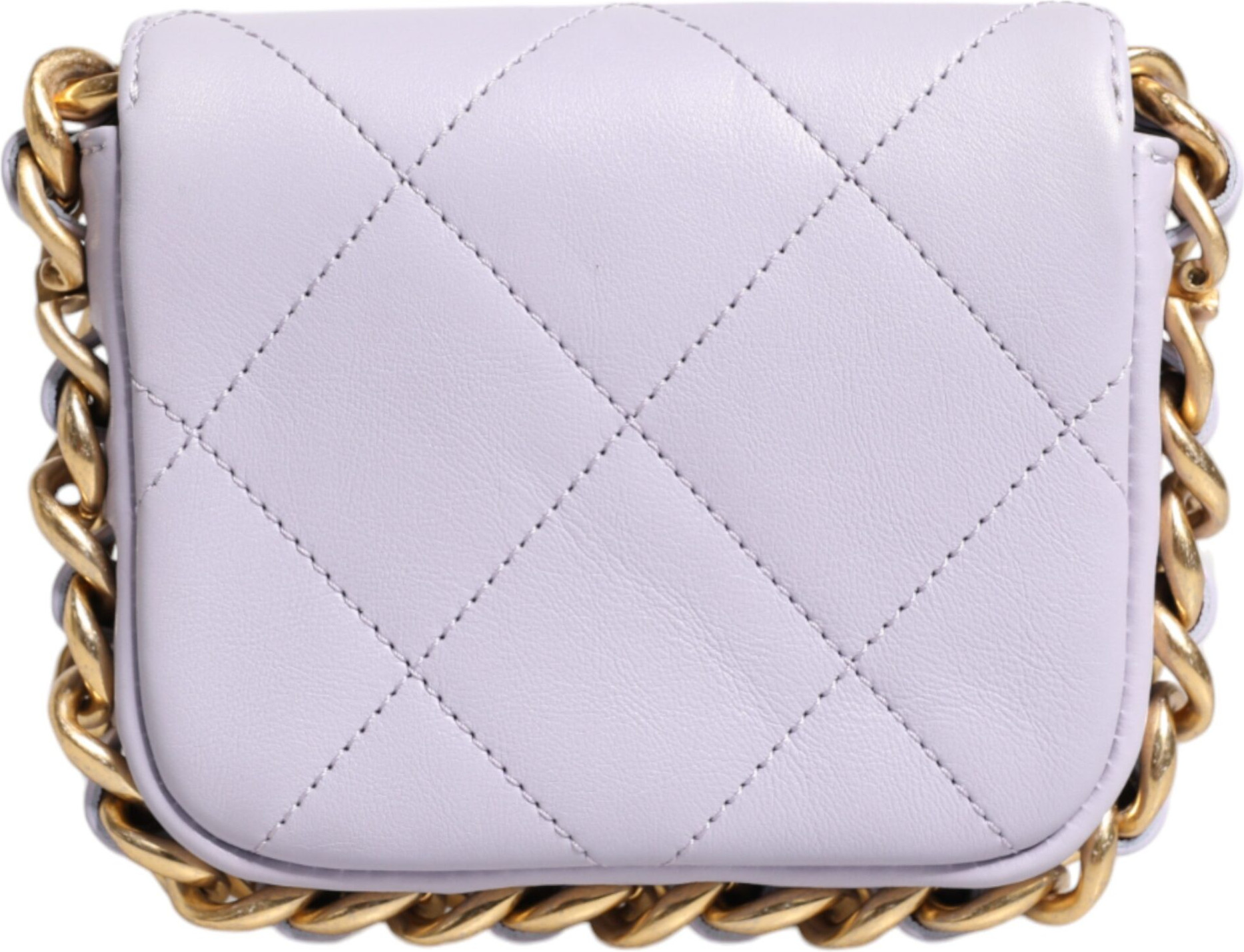 Сумка через плечо Chanel Blue Стеганая телячья кожа Мини с клапаном и цепочкой