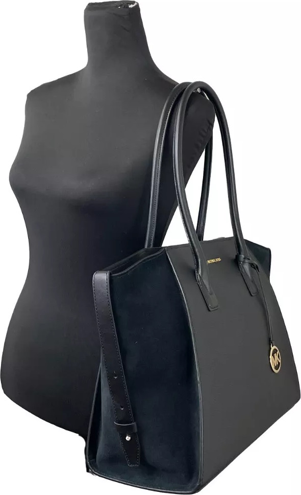 Сумка-саквояж Michael Kors из замши и кожи с верхним клапаном на молнии