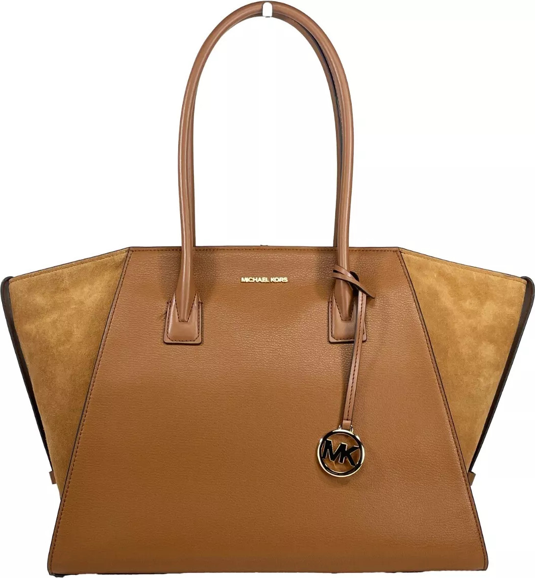 Satchel Bag Michael Kors XL Suede Leather Top Zip