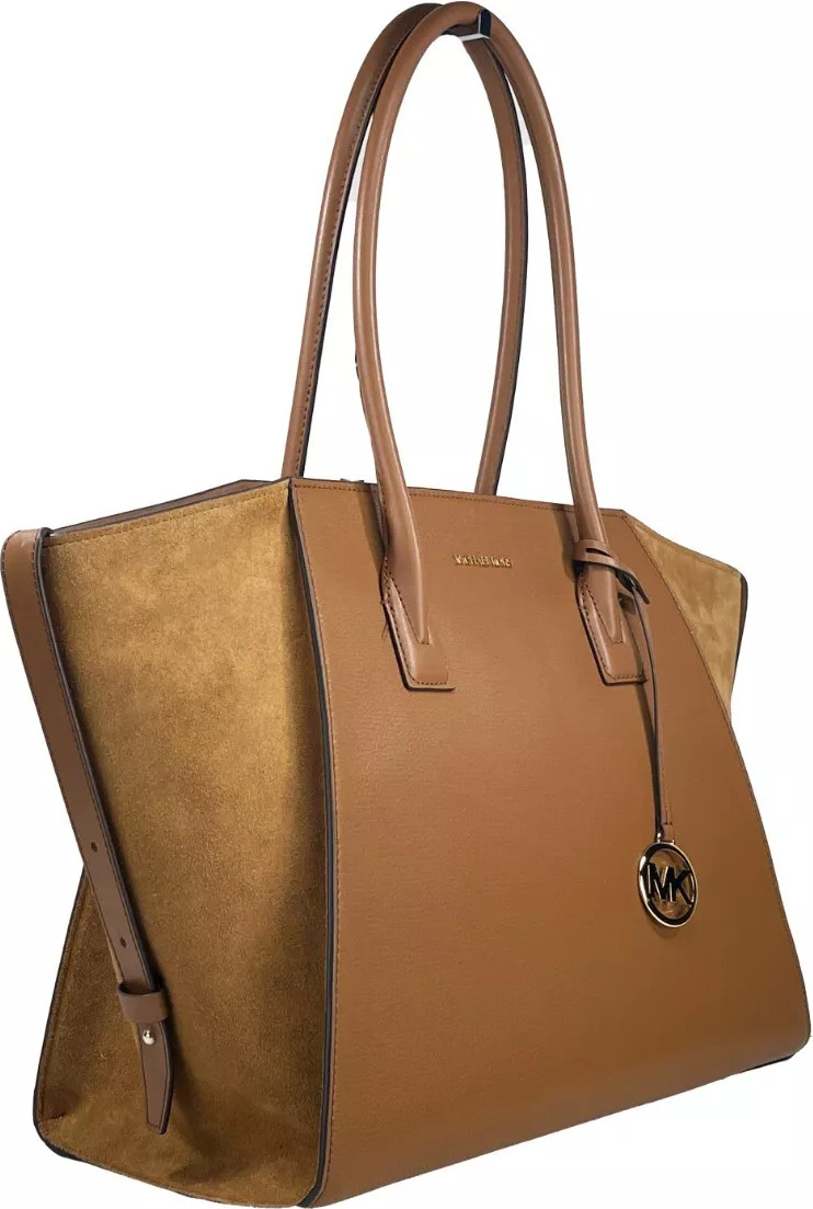 Satchel Bag Michael Kors XL Suede Leather Top Zip