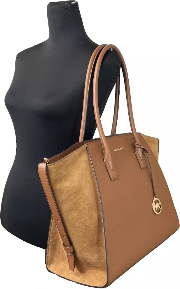 Satchel Bag Michael Kors XL Suede Leather Top Zip