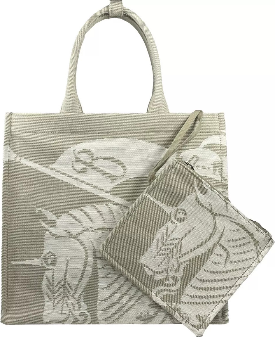 Burberry EKD Canvas Tote Sumkasi, tanga uchun sumkasi bilan
