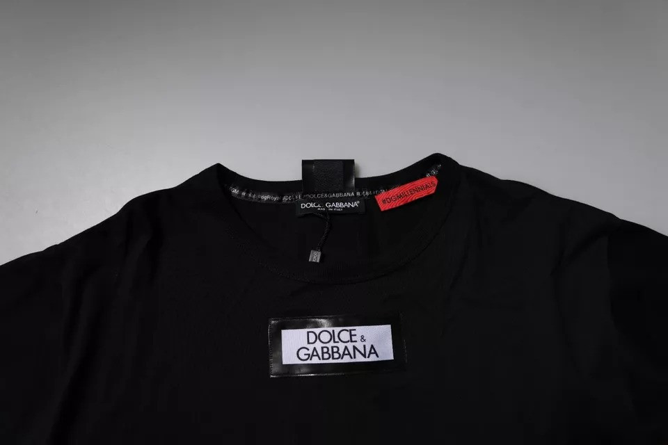Dolce & Gabbana dan paxtali yumaloq yoqali futbolka